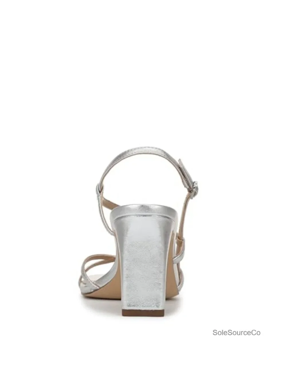 Block Heel Sandals with Slingback Strap - Open Toe